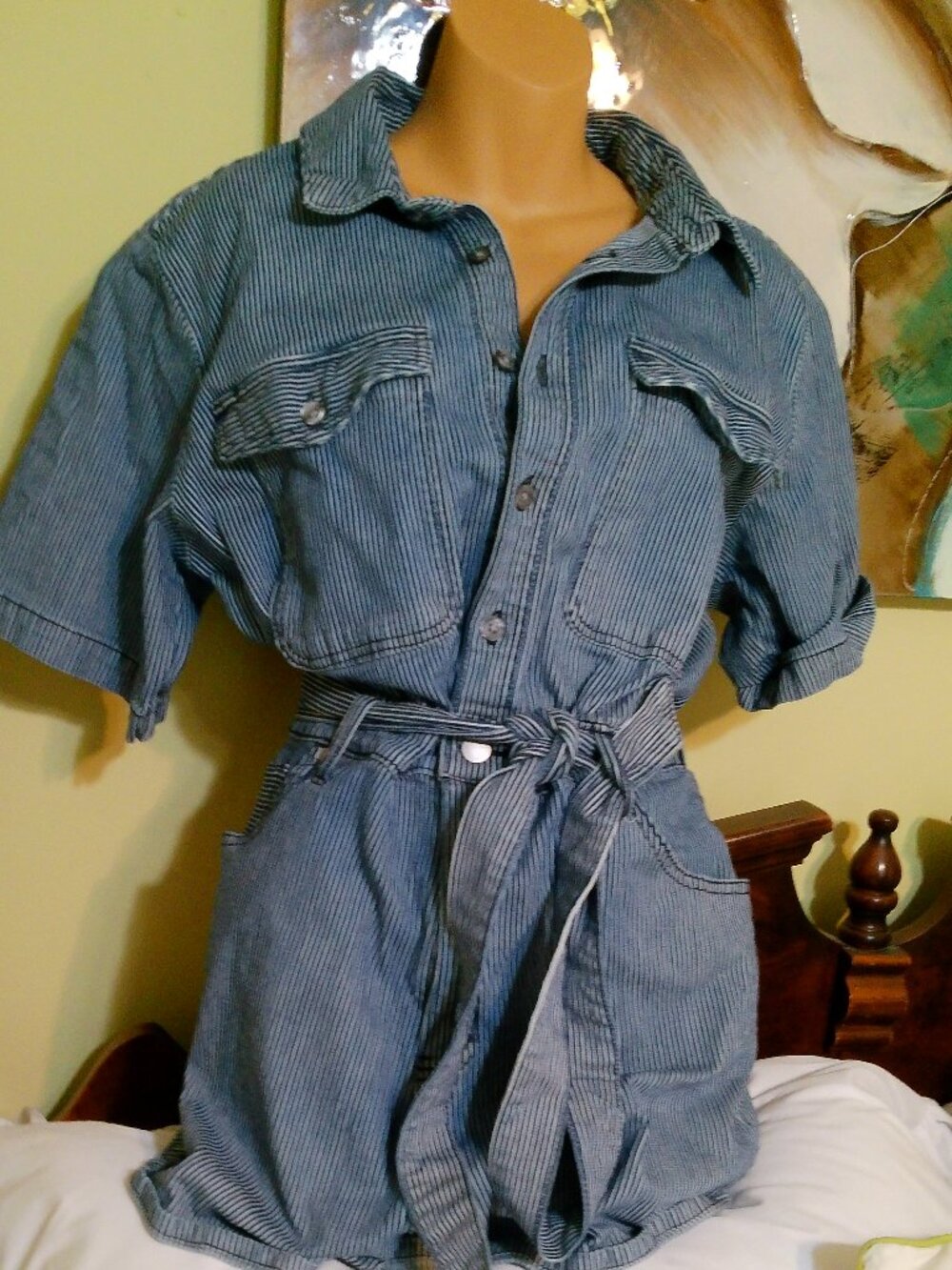 UNIVERSAL THREAD SIZE 14 GOOD CONDITION PINSTRIPE ROMPER